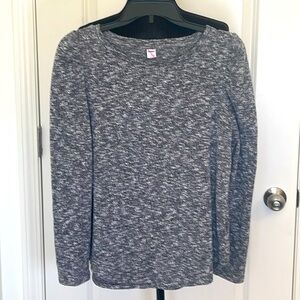 Old Navy Black & White Plush Pullover Sweater Size M